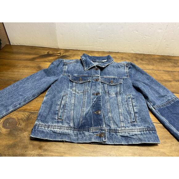 Free People Rumors Denim Jacket Indigo Boho Western Size XS - Picture 7 of 15